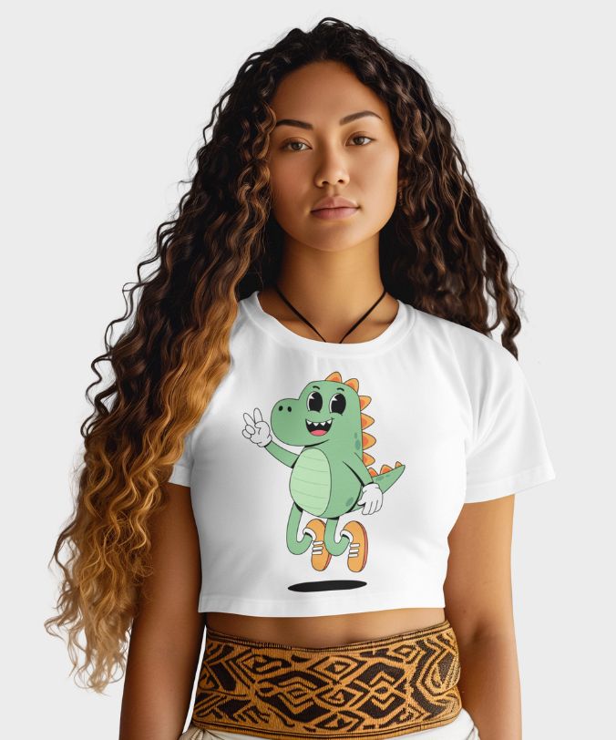 dino crop top for casual wear