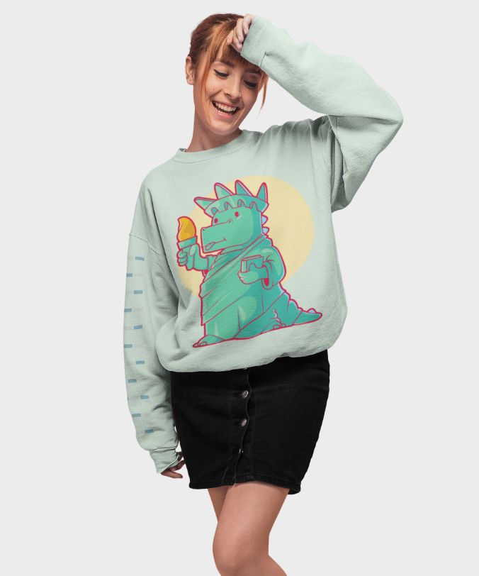 statue of liberty on a sweatshirt